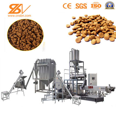 Large Capacity 500-1000kgh Fully Automatic Dog Cat Pet Food Processing Line
