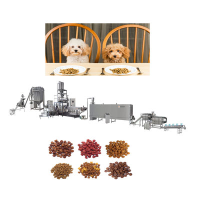 Automatic Dog Cat Pet Food Production Line Made Of Stainless Steel 304 With Capacity 150-5000kg/h