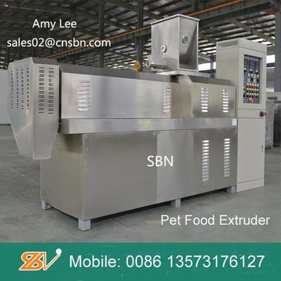 Dry Kibble Pet Food Extruder Machinery Production Line for Dog / Cat / Fish