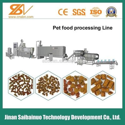 Nhà máy chế biến thức ăn cho thú cưng dạng viên khô ướt bằng máy đùn cho thức ăn chó