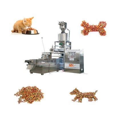 Big Output Twin Screw Dog Food Manufacturing Equipment Adjust Speed